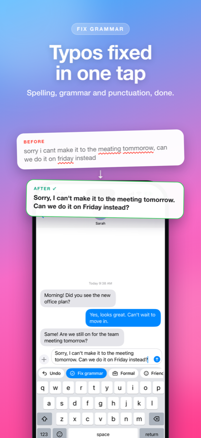 Typos fixed in one tap